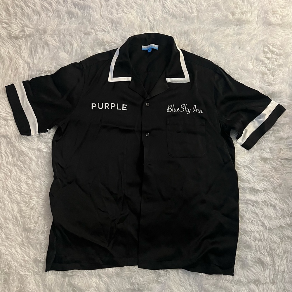 PURPLE brand button up t-shirt